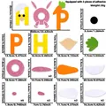Easter DIY felt HOP letter kit with rabbit ears and carrots for festive wall decor - HOP Letter Style