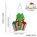 Weihnachts-Türschild aus Holz mit Geschenkkarton-Design und Maßen 44cm x 23.8cm - Geschenkbox-Muster