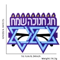 Feestelijke Chanoeka-bril met Ster van David, Menora-kaarsen en Happy Hanukkah-tekst - Kaars en Ster Stijl