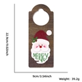 Accroche-porte de Noël en bois avec motif Père Noël et inscription Merry - Suspension de porte Père Noël avec chapeau