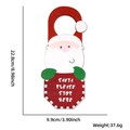 Accroche-porte de Noël en bois avec Père Noël et panneau SANTA PLEASE STOP HERE - Suspension de porte Père Noël