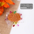 Pinza para pelo de calabaza brillante con malla blanca para Acción de Gracias - Talla única / Estilo Calabaza A