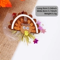 Glittery Thanksgiving turkey hair clip with brown felt and tulle for festive party decor - Thanksgiving Turkey Style D