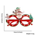 Christmas party glasses with glitter snowman and reindeer ornaments for holiday costume - Snowman Christmas Tree Red Frame
