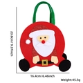 Kerstcadeautas van vliesstof met Kerstman-ontwerp en afmetingen met een hoogte van 23,8cm - Kerst Draagtas / Kerstman