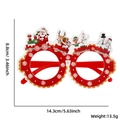 Christmas party glasses with red round frames featuring Santa Claus and reindeer graphics - Christmas Train