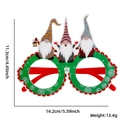 Christmas party glasses with green glitter frames and cute gnome decorations for kids - Three Gnomes