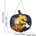 Corona de Halloween luminosa de madera con calabaza y fantasmas, adorno de 29 cm - Estilo de Calabaza Fantasma