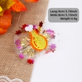 Thanksgiving glitter turkey leg hair clip with white mesh and stars on autumn background - Chicken Leg Style