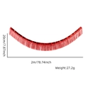 Rote Metallic-Fransen Banner Maße 20cm Höhe und 2m Länge für Party-Dekorationen - 20CM*200CM / Rot