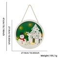 Wooden Christmas hanging sign with LED lights featuring snowman and reindeer decor - Snowman And Elk (With Light)