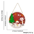 LED wooden Christmas plaque featuring Santa and trees with dimensions 10.83 inch - Santa Claus And Christmas Tree (With Light)