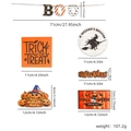 Maße der Halloween-Tablett-Dekoration aus Holz mit Geistern und Kürbissen - Kürbis BOO Set