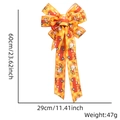 Plaid pumpkin truck ribbon bow for Thanksgiving decoration, size 60x29cm with autumn theme - Truck Pumpkin Double Layer Style