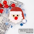 Fermaglio per capelli Babbo Natale scintillante con paillettes rosse e stella di Natale - Stile Babbo Natale