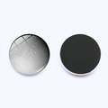 Detail of 25mm moon planet glass fridge magnet showing front texture and back magnetic layer - Grey Moon Style (JY003514-6)