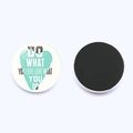 Détail de magnets en verre 25mm avec texte de motivation et dos magnétique noir complet - Do What You Love Design de Coeur (JY003534-13)