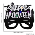 LED Leuchtbrille Happy Halloween mit Totenkopf und Fledermaus für Gruselparty Dekoration - Fledermaus Totenkopf Buchstabe Leuchtstil