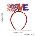 Detail view of USA Flag style LOVE headband with dimensions 19.5cm by 16.6cm - One Size / Love Heart Style