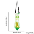 Green Easter tie with glitter rabbit pattern and adjustable strap for pets or children - Cloud and Gold Rabbit Tie