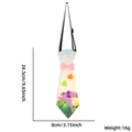 Easter tie featuring a pink bow and purple sequined bunny on light background - Butterfly and Rabbit Tie