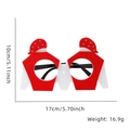 Detailed dimensions of horse racing festival glasses showing 17cm width and 10cm height - Red Jockey Suit Style