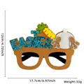 Lunettes de Pâques en feutrine avec texte à paillettes bleues et pattes de lapin - Style Carotte et Empreinte de Patte