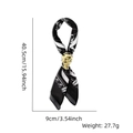 Papillon di Halloween a teschi con fibbia metallica a forma di teschio dorato - Fazzoletto Nero Teschio Dorato