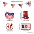 Deko-Set zum 4. Juli mit USA-Flaggenmustern und patriotischen Holzschildern - Flaggen Dreieck Stil