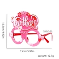 Occhiali rosa Festa della Mamma con cuori e fiori decorativi e misure incluse - Stile HAPPY Mother's
