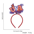 Detail view of USA Independence Day headband with dimensions 23cm height and 13.1cm width - One Size / USA Star Fireworks Style