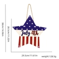 LED Unabhängigkeitstag Stern Deko mit July 4th Text und US Flaggen Mustern - JULI 4 Stern Stil (Mit LED)