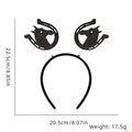 Detailed size specifications for the horse racing headband with dimensions and weight - Black Horse Head Horseshoe Style