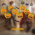 Halloween static stickers featuring pumpkins, spiders, and bats for window decoration - Pumpkin Spider Bat Set (HL-JDT17-010)