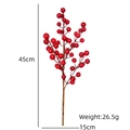 45cm künstlicher roter Beerenstiel für festliche Weihnachtsdekoration und Bastelarbeiten - Klein