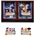 Halloween static window stickers set featuring cute vampire, pumpkin and ghost designs - Halloween Cartoon Characters Collection (HL-WSTZ19-023)