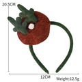 Diadema de Navidad con cuernos de reno verdes y base de fieltro rojo para niños y adultos - Estilo Verde-Marrón