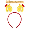 Paas hoofdband met verende gele kuikentjes voor feestelijke party accessoires - Eén maat / Paar Kuikens