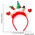 Christmas plush headband with snowman and glitter tree decorations for party costume - Tree Glove Red Feather Style
