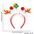 Christmas reindeer antler headband with green gift box and white feather trim decor - Gift Reindeer Antler White Plush