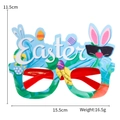 Blue Easter party glasses frame with white Easter text and cute bunny decoration - Easter Blue Base / Blue