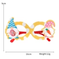 Easter gnome glasses frame with yellow polka dots and measurement details - Yellow