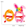 Easter glasses variant with yellow eggs and pink bunny ears for festive party dress up - Easter Egg Pink Bunny / Yellow