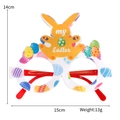 Easter egg pattern glasses frame with yellow bunny ears and my Easter text - My Easter Yellow Bunny / Colorful