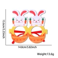 Easter bunny and carrot party glasses frame with dimensions 14.8cm width and 13.6cm height - Orange