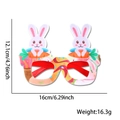 Easter party glasses featuring white bunny and carrot design, width 16cm and weight 16g - One Size / Two Carrots and Rabbits Style