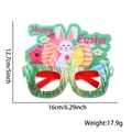 Easter party glasses featuring green grass, white rabbit, and Happy Easter text - Happy Easter Bunny House / Green