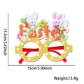 Easter party glasses featuring yellow polka dot frames with rabbit and chick felt decor - Easter Apron Bunny / Yellow