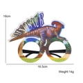 Occhiali da festa a tema dinosauro con design Parasaurolophus arancione per bambini - Taglia unica / Stile B