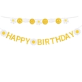 Daisy and yellow happy birthday felt banner set for children party decoration - Daisy Smile Style (A款)